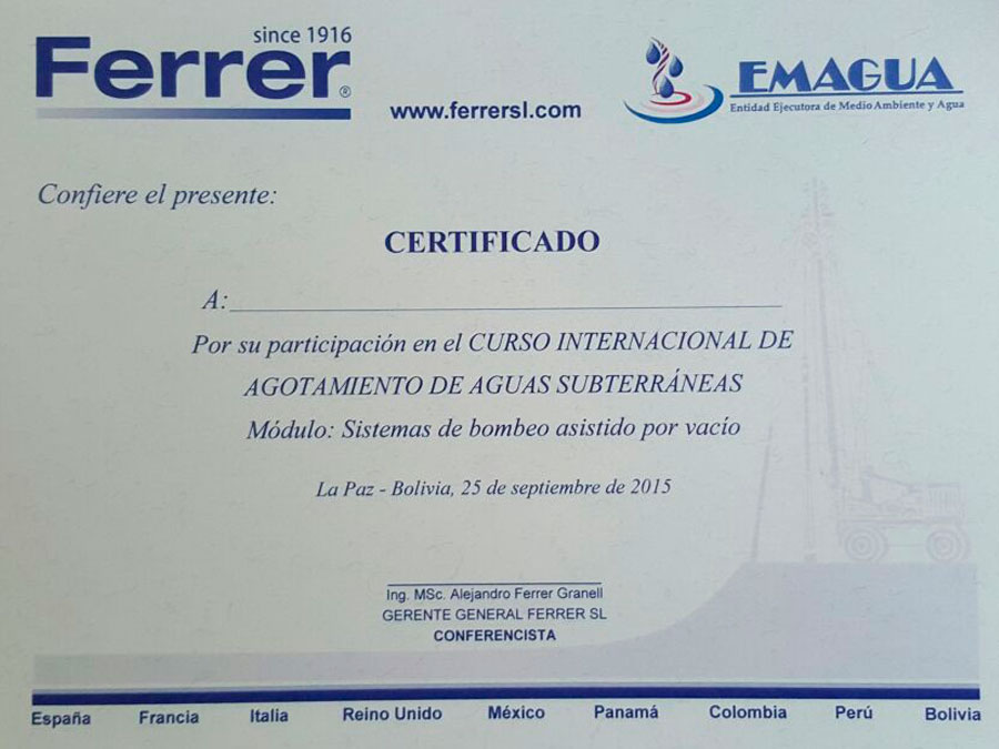 Ferrer Imparte Y Certifica Curso De Formacion Al Cuerpo Tecnico De