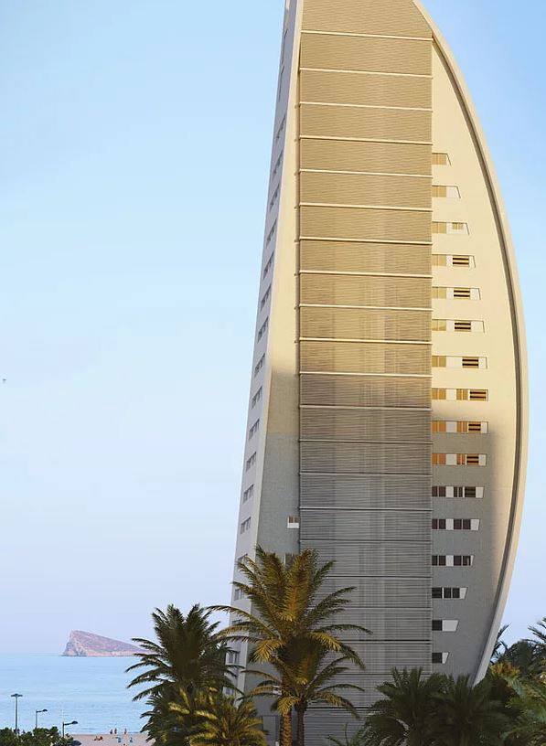 Imagen virtual de la Delfin Tower de Benidorm