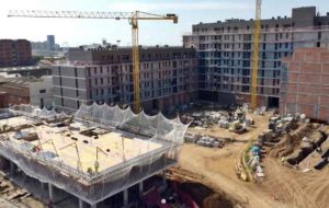 Obras de la promoción de viviendas Marina Park en l'Hospitalet de Llobregat