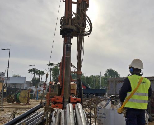 Construcción de un tanque de tormentas en Dos Hermanas