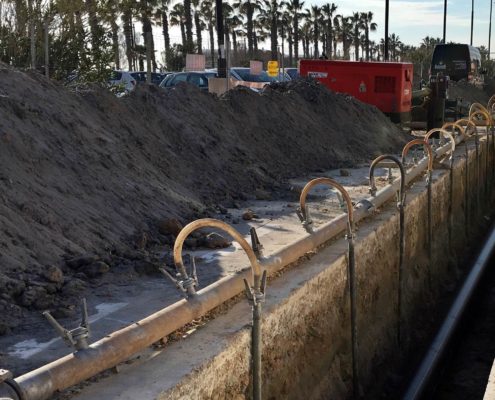 Renovación de colectores arteriales en el barrio del Cabanyal.