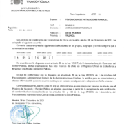 Renovación del certificado oficial como contratista de obras